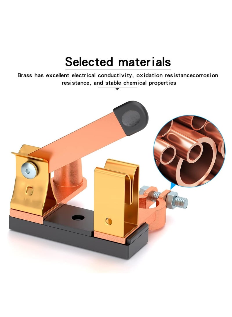 Vertical Top Post solid brass Battery Disconnect Switch 12V and 24V Battery Kill Switch For Negative Post Heavy Duty Knife Blade Battery Cut Off Switch for Auto Car RV Boat Truck - Image 3