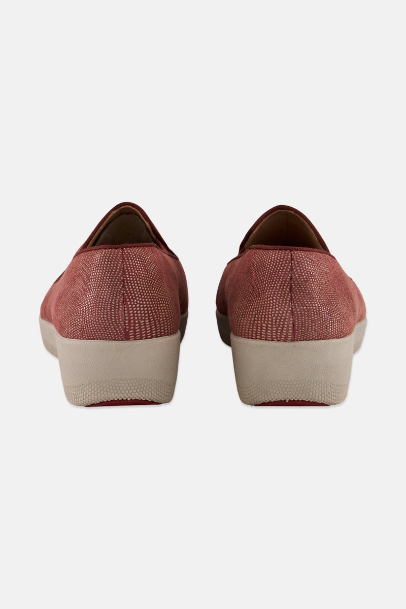 FitFlop Women Superskate Lizard Print Slip On Shoes, Red - Image 3