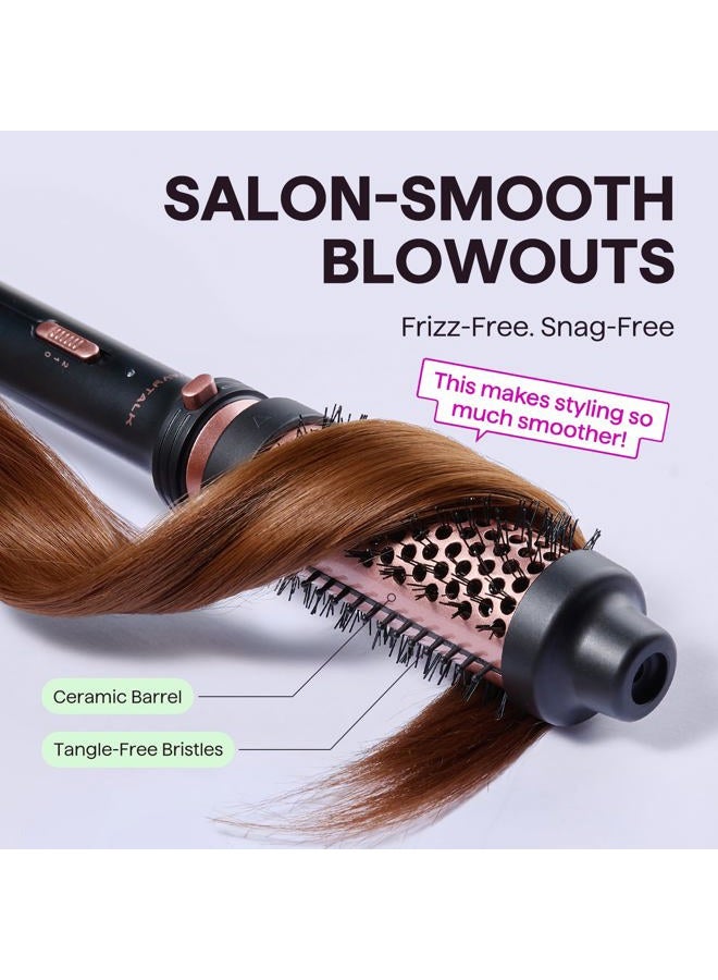 Wavytalk Thermal Brush, 1 1/2 inch Heated Round Brush with Detachable Head, Velvet Pouch and Dual Voltage for Travel, Easy to Create Blowout Look, Rose Gold - Image 4