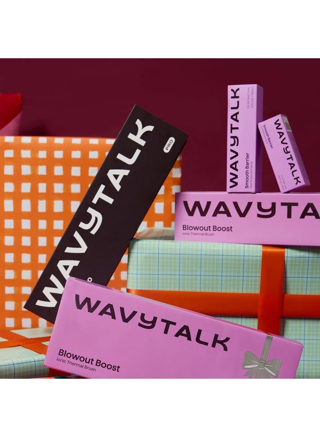 Wavytalk Thermal Brush, 1 1/2 inch Heated Round Brush with Detachable Head, Velvet Pouch and Dual Voltage for Travel, Easy to Create Blowout Look, Rose Gold - Image 3