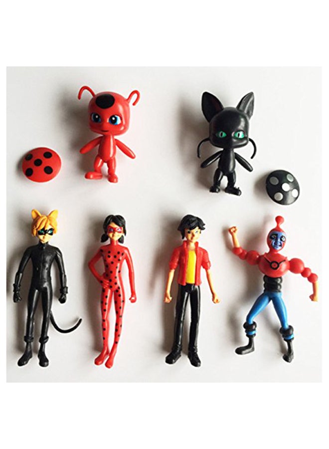مجموعة مجسمات شخصيات فيلم  Miraculous Tales Of Ladybug And Cat Noir من 6 قطع 14سم - Image 3
