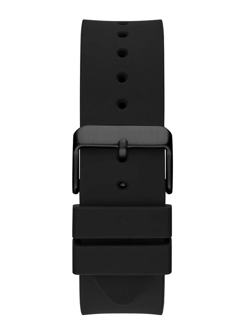 GUESS ساعة سيليكون متعددة الوظائف باللون الأسود للرجال GW0203G8 - 41 مم - Image 3