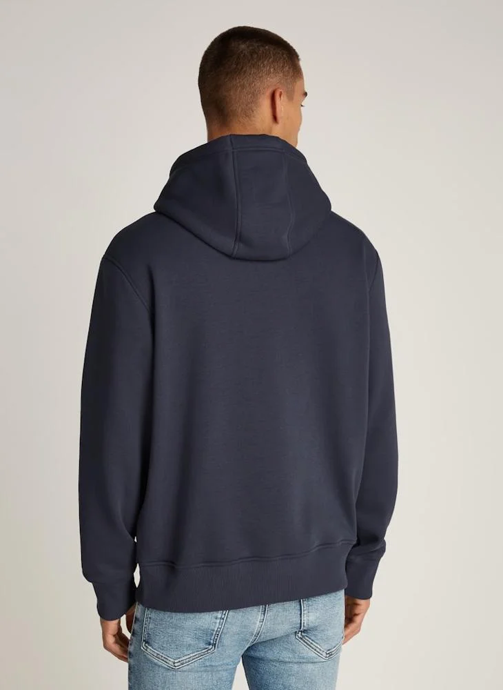 Calvin Klein Jeans Drawstring Graphic Logo  Print Hoodie