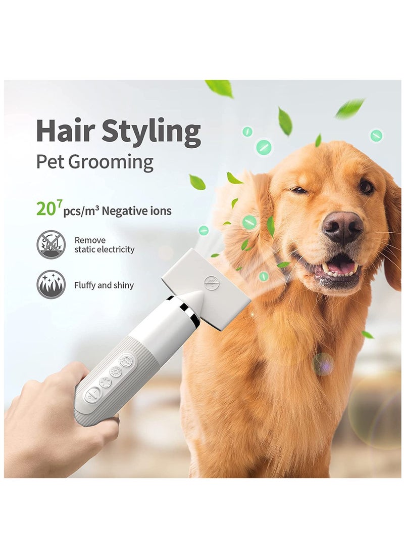 Zikra Pet Dryer, Portable Handheld Pet Dryer Grooming Dog Dryer Less Noise, Dog Blow Dryer with NTC Smart Temperature Control High Velocity and 3 Different Nozzles, for Household Travel Camping - Image 5