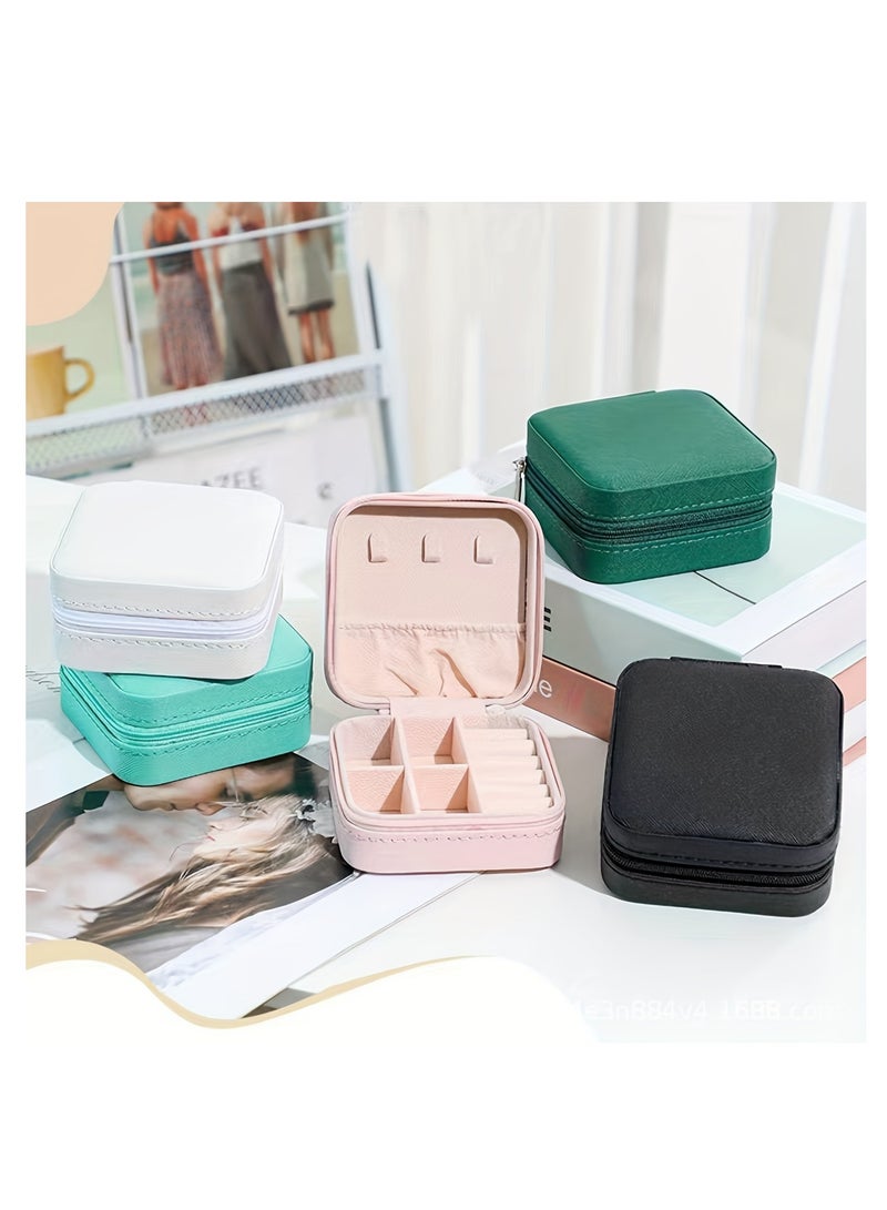 Wendy Return Gifts 1pc Small Jewelry Box, Travel Portable Jewelry Case For Ring, Pendant, Earring, Necklace, Bracelet Organizer Storage Holder Boxes, Gifts Box For Girls And Women - Image 2