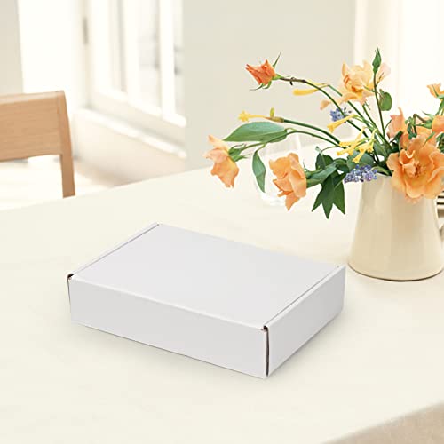 HORLIMER 9x6x2 inches Shipping Boxes Set of 25, White Corrugated Cardboard Box Literature Mailer - Image 4