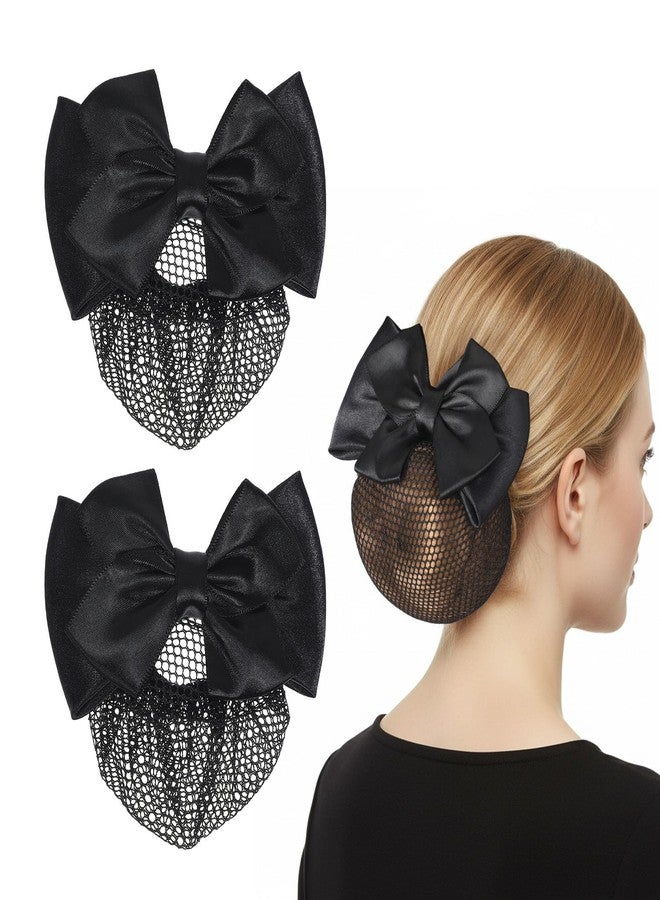 Buildcon 2 Pcs Hair Bun Accessories for Woman, Juda Net for Women, Hair Bun Accessories for Professional and Formal Use, Bow Hair Clips for Styling,Hair Net for Women for Bun - Image 1