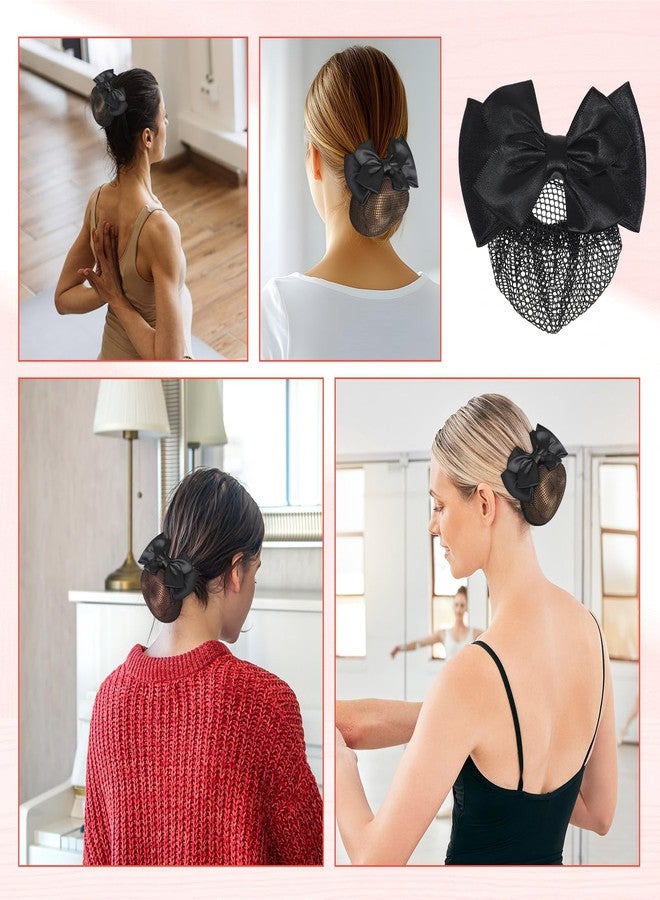 Buildcon 2 Pcs Hair Bun Accessories for Woman, Juda Net for Women, Hair Bun Accessories for Professional and Formal Use, Bow Hair Clips for Styling,Hair Net for Women for Bun - Image 5