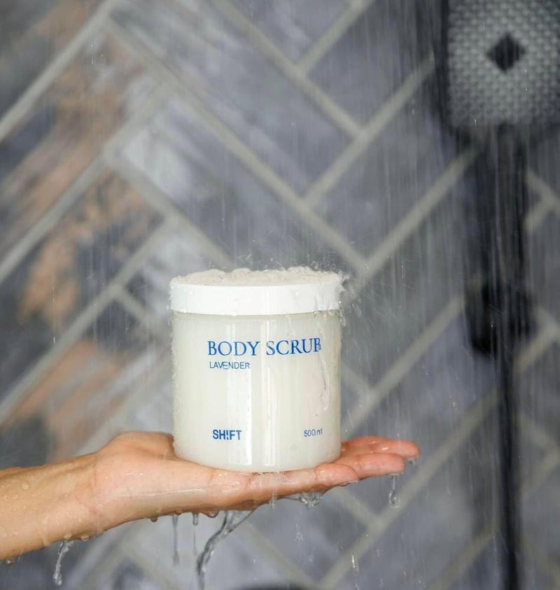 SH!FT Lavender Body Scrub for Women with Natural Sugar Sea Salt Shea Butter and Vitamin E Gentle Exfoliating and Moisturizing Skin Care Treatment  Easy Installation Fits Most Showers - Image 4