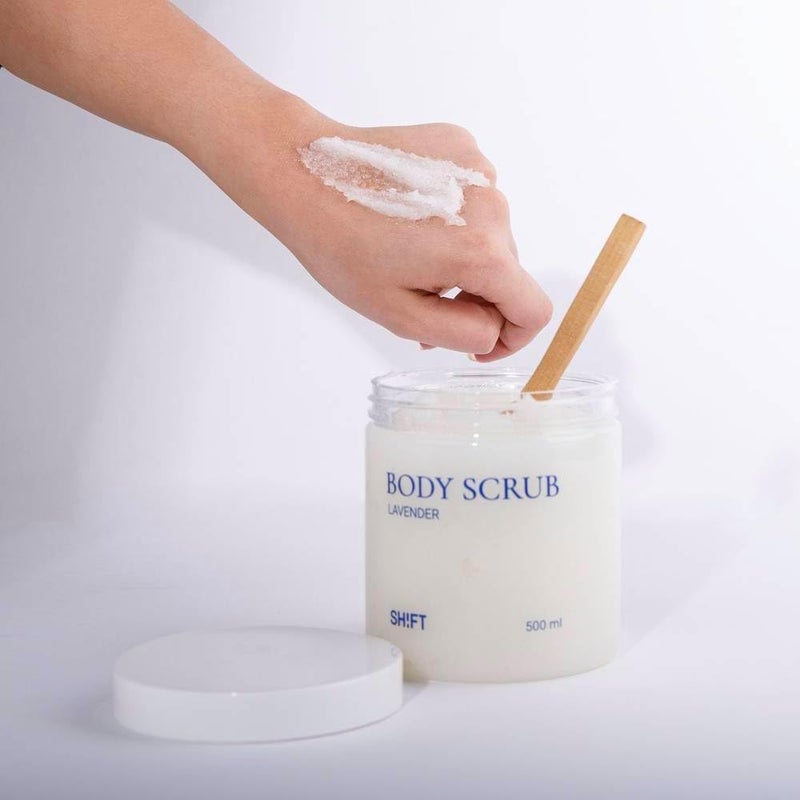 SH!FT Lavender Body Scrub for Women with Natural Sugar Sea Salt Shea Butter and Vitamin E Gentle Exfoliating and Moisturizing Skin Care Treatment  Easy Installation Fits Most Showers - Image 3