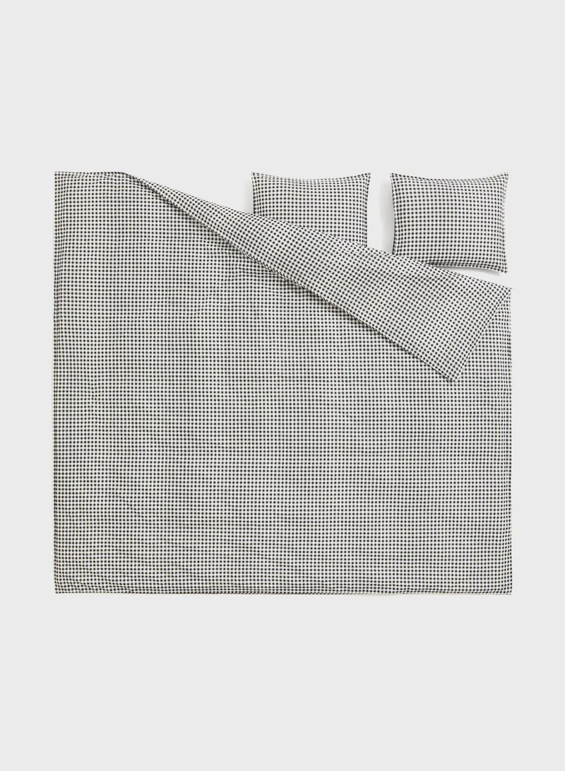 H&M Patterned Double/King Size Duvet Cover Set
