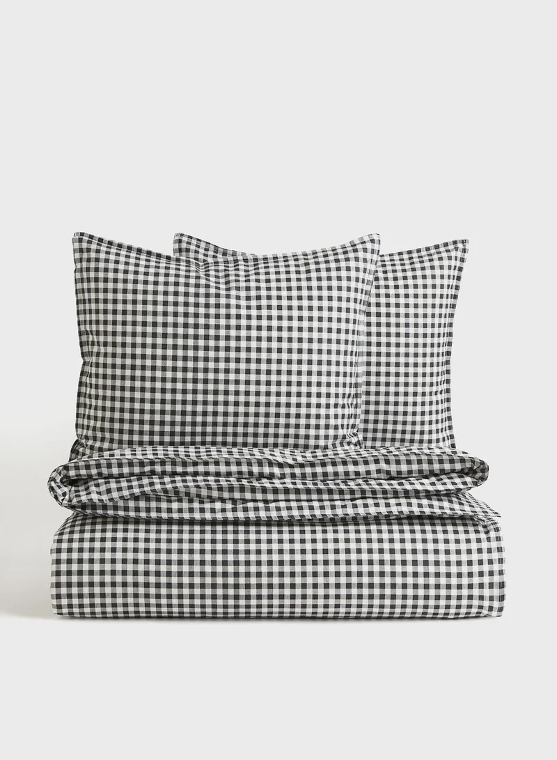 H&M Patterned Double/King Size Duvet Cover Set