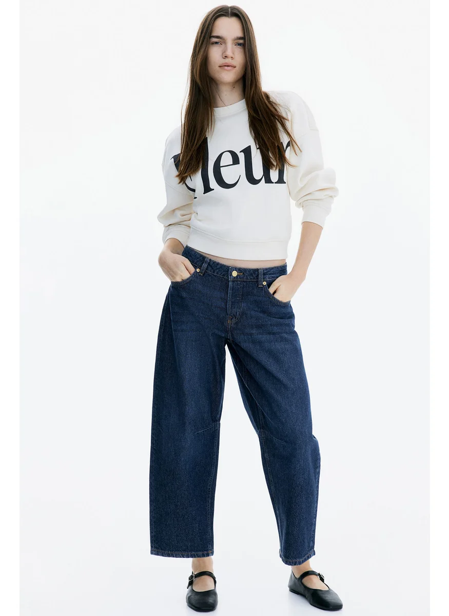 H&M Barrel High Cropped Jeans