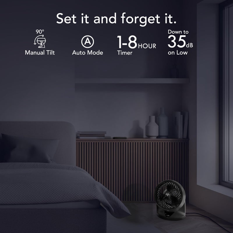 Vornado مروحة Vornado 753 OSC لتدوير الهواء في الغرفة بالكامل مع خاصية التذبذب، جهاز تحكم عن بعد مرفق، وضع تلقائي، عطرية مع وسادات العطر المرفقة، 3 سرعات، شبكة قابلة للإزالة وسهلة التنظيف، تدفق هواء قوي، أسود - Image 5