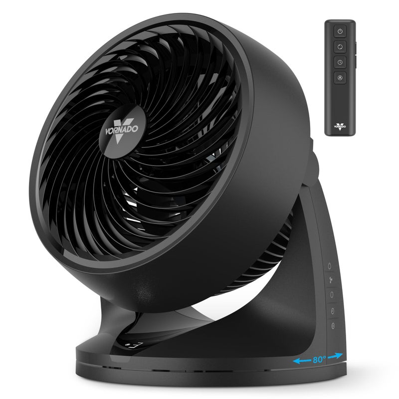 Vornado مروحة Vornado 753 OSC لتدوير الهواء في الغرفة بالكامل مع خاصية التذبذب، جهاز تحكم عن بعد مرفق، وضع تلقائي، عطرية مع وسادات العطر المرفقة، 3 سرعات، شبكة قابلة للإزالة وسهلة التنظيف، تدفق هواء قوي، أسود - Image 1