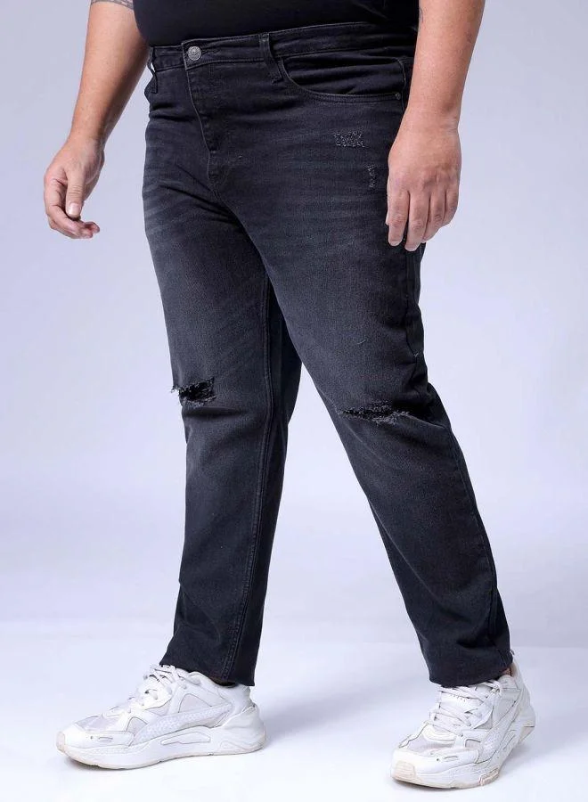 HARDSODA  Men Plus Size Slim Fit Solid Mid-Rise Stretchable Jeans for Men | Best Price UAE