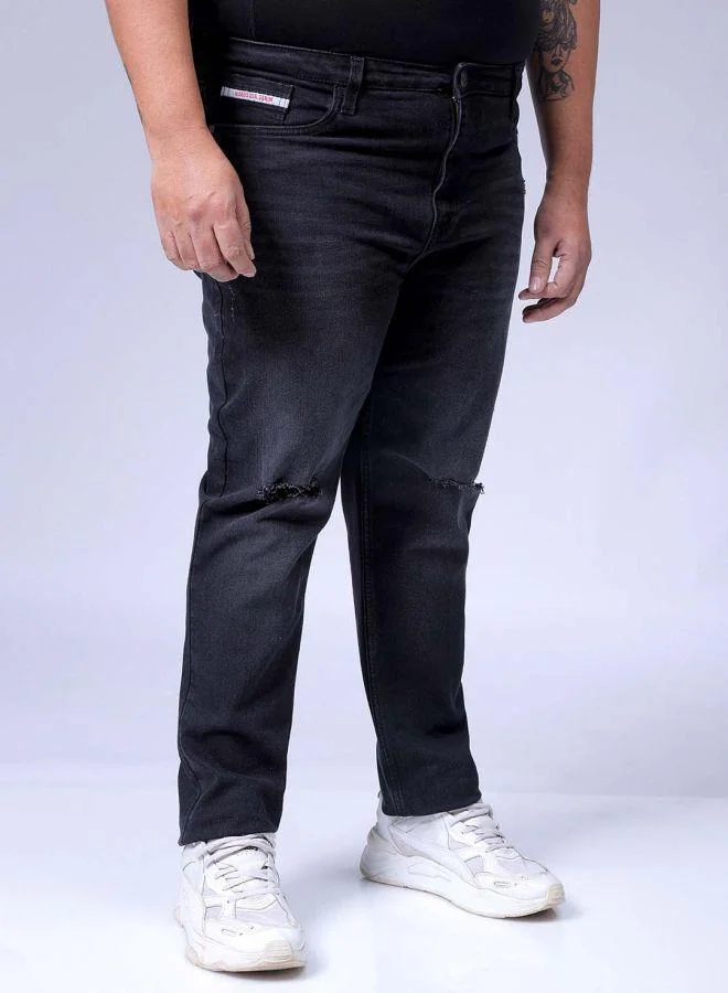 HARDSODA  Men Plus Size Slim Fit Solid Mid-Rise Stretchable Jeans for Men | Best Price UAE