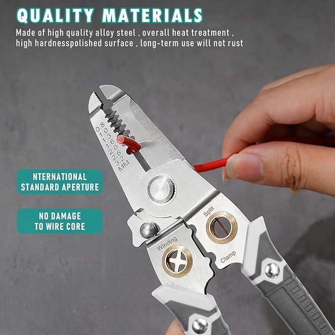 Calyrex Multifunction Wire Plier Tool Multi Function Wire Plier Tool Wire Stripper Tool for Electrician 6 in 1 Wire Stripping Pliers - Image 2