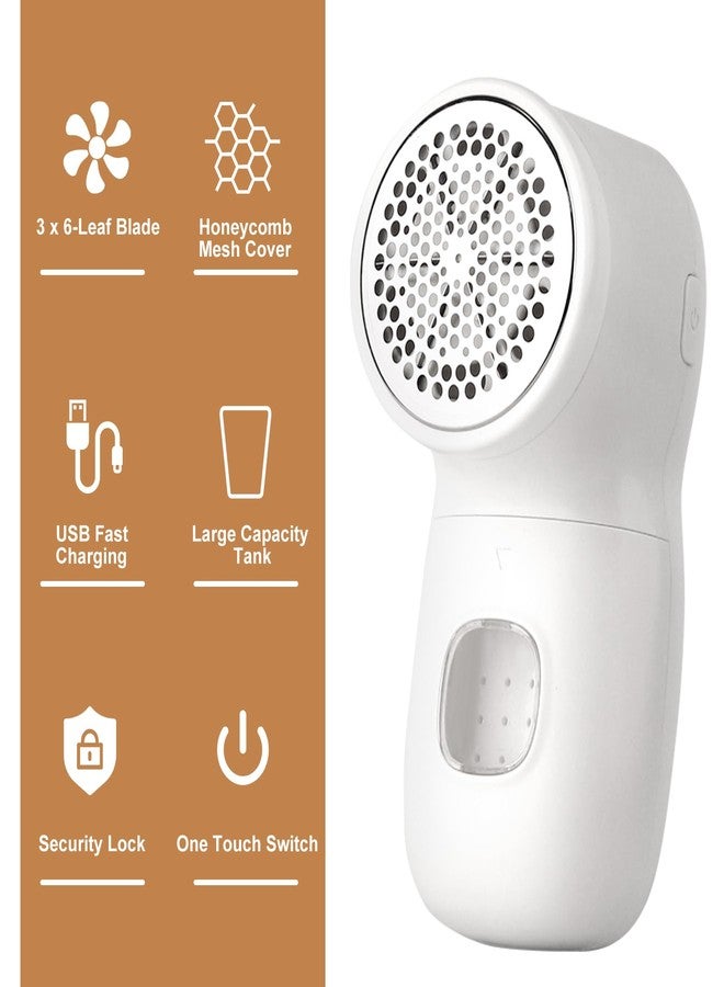 TEKI Fabric Shaver Lint Remover Sweater Shavers to Remove Pilling,Rechargeable Sweater Defuzzer with 2 Extra Blades, Fuzz Remover for Clothes Couch Furniture - Image 3