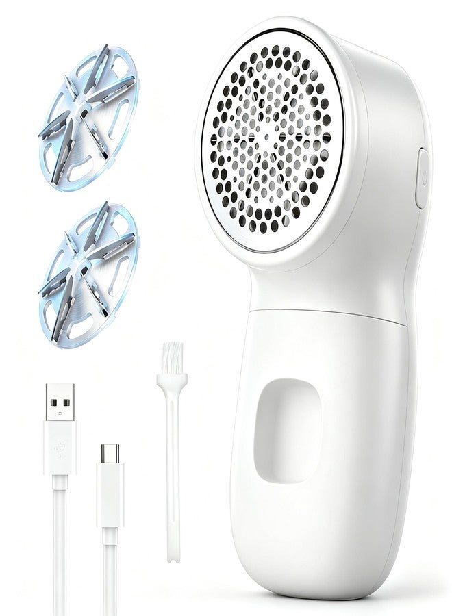 TEKI Fabric Shaver Lint Remover Sweater Shavers to Remove Pilling,Rechargeable Sweater Defuzzer with 2 Extra Blades, Fuzz Remover for Clothes Couch Furniture - Image 1