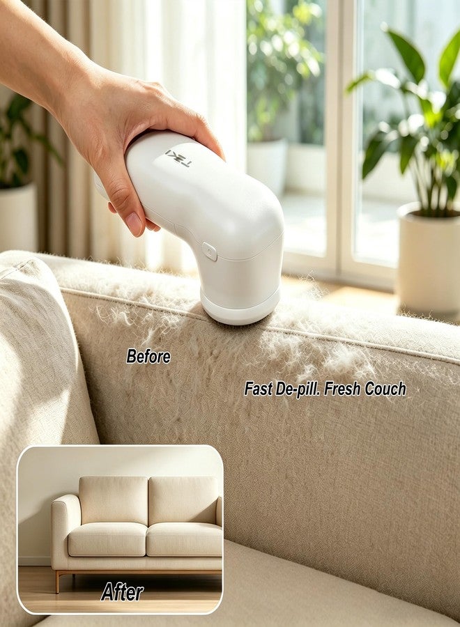 TEKI Fabric Shaver Lint Remover Sweater Shavers to Remove Pilling,Rechargeable Sweater Defuzzer with 2 Extra Blades, Fuzz Remover for Clothes Couch Furniture - Image 2