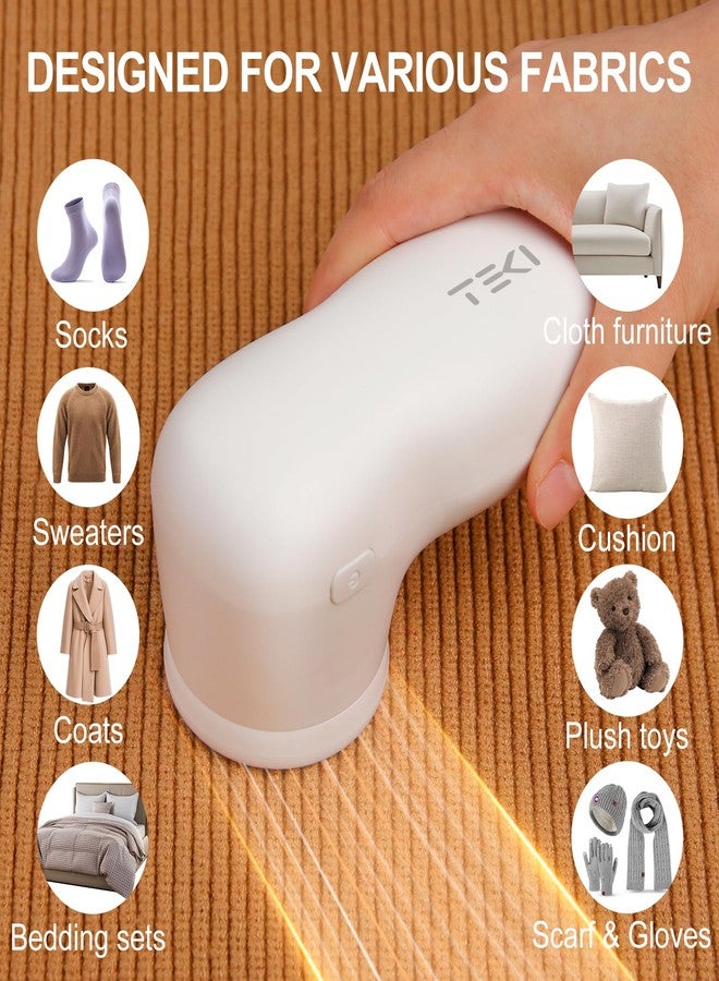 TEKI Fabric Shaver Lint Remover Sweater Shavers to Remove Pilling,Rechargeable Sweater Defuzzer with 2 Extra Blades, Fuzz Remover for Clothes Couch Furniture - Image 5