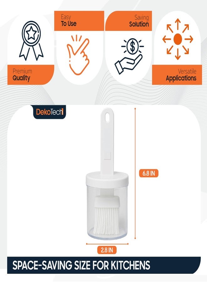 DekoTech Silicone Oil Dispenser Bottle with Basting Brush - 2-in-1 Oil & Sauce Applicator for Cooking, Baking, Grilling, BBQ, Pastries, and Kitchen Use - Image 2