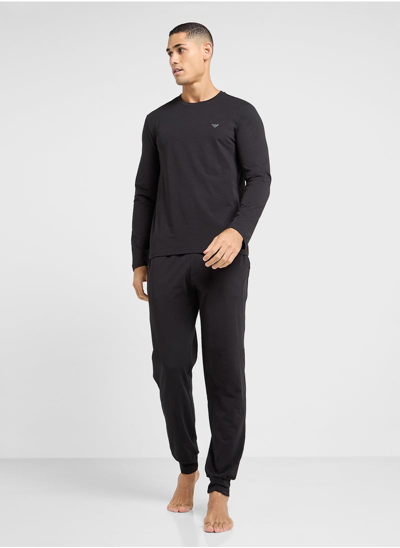 EMPORIO ARMANI Logo Long Pyjama Set  - Image 1