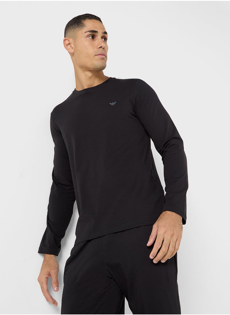 EMPORIO ARMANI Logo Long Pyjama Set  - Image 3