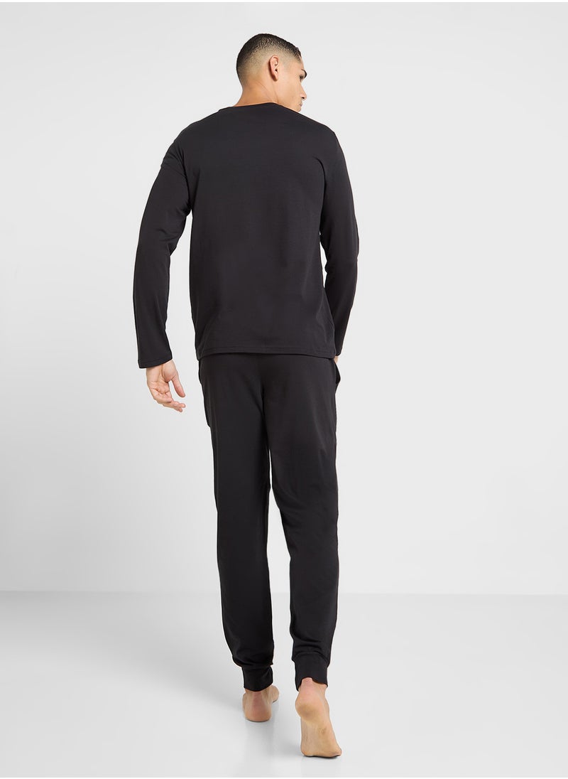 EMPORIO ARMANI Logo Long Pyjama Set  - Image 2