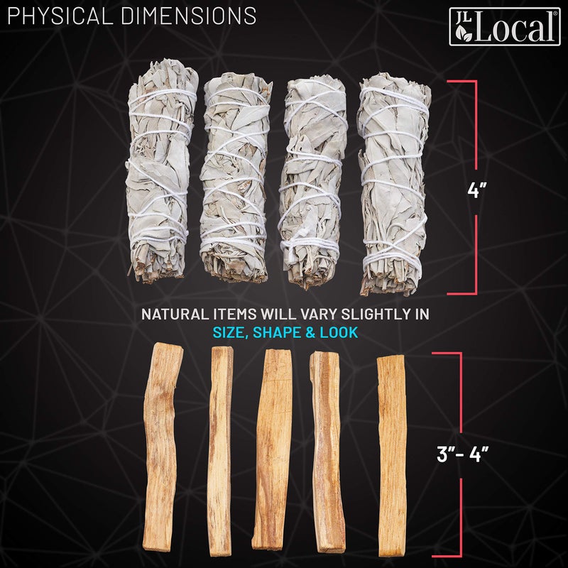JL Local Smudge Kit Refill - White Sage & Palo Santo for Smudging, Healing, Purifying, Meditating & Incense - Image 3
