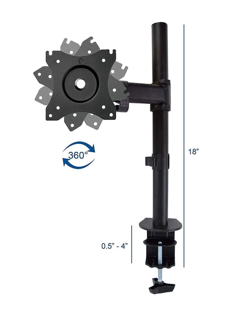 Desk Monitor Stand with Clamp for LCD LED Computer Displays 13 to 27 Inch-Heavy Duty Lift Articulating Arm Mount - Image 3