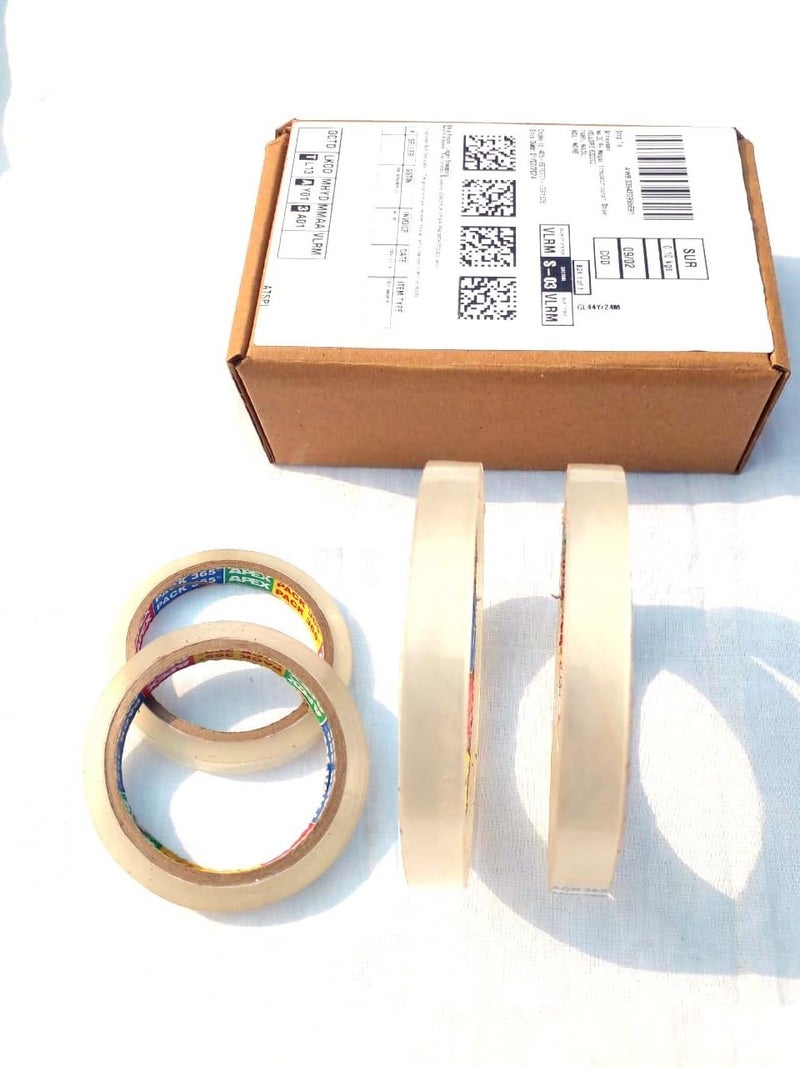 99PM ®™ Packaging And Decoration Clear Tape - Set Of 2 Pics - Tep Size 1.1 x 65 Meter - Birthday Aur Marriage Anniversary Ka Sajawat Ke Liye Tape - Image 1