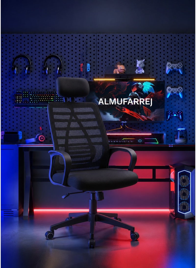 ALMUFARREJ Gaming Chair – Premium Ergonomic Design for Long Sessions, Professional Use, and All Ages - Image 1