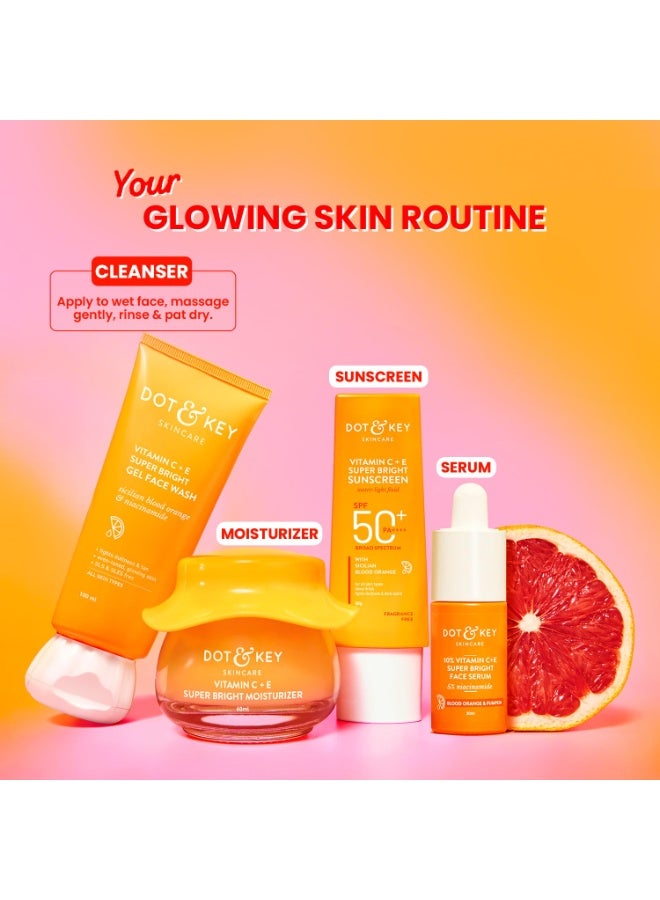 DOT & KEY Vitamin C + E Super Bright Gel Face Wash For Glowing And Brightening Skin | All Skin Types|With Triple Vitamin C| Face Wash For Women & Men|100 Ml - Image 5
