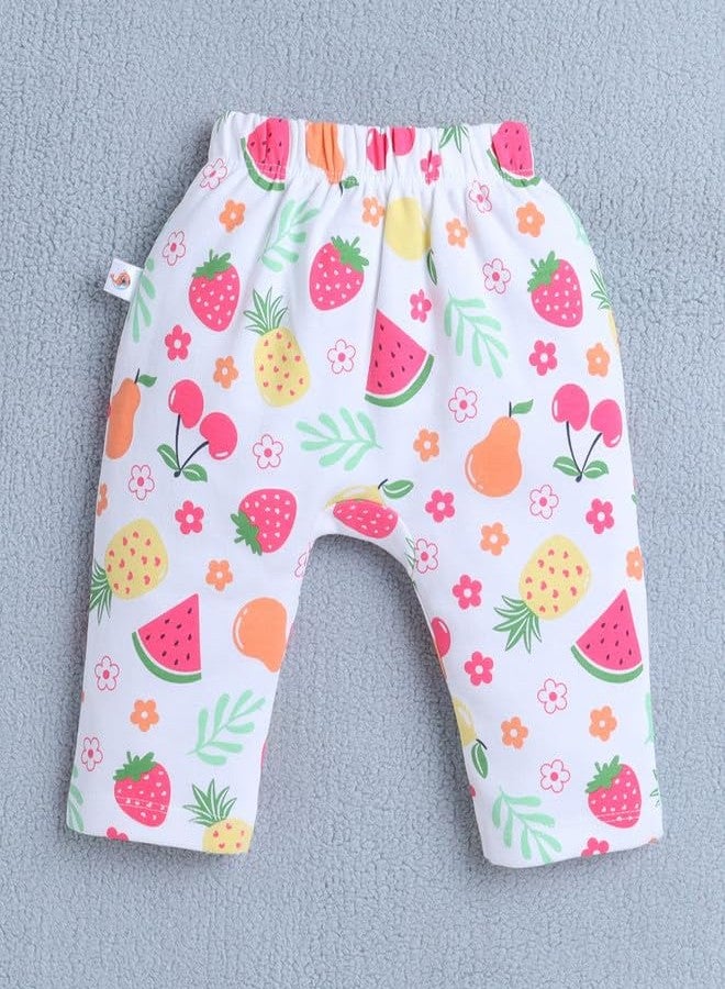 BUMZEE Baby Girls Cotton Diaper Pants/Leggings/Pyjamas Pack of 2 White & Yellow - 0-3 Months (Peb10543B-wht) - Image 5