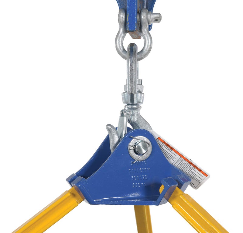 Vestil HOOK-S-4 Steel Swivel Hook with Shackle 4,000 Lb. Capacity Silver - Image 5
