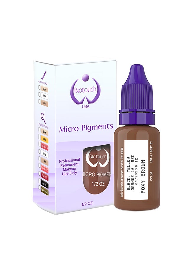 Biotouch Micro Pigments For Eyebrow Lash No Mixing Eyebrow Pigment For Shading Hair Stroke  Foxy Brown  - Image 1