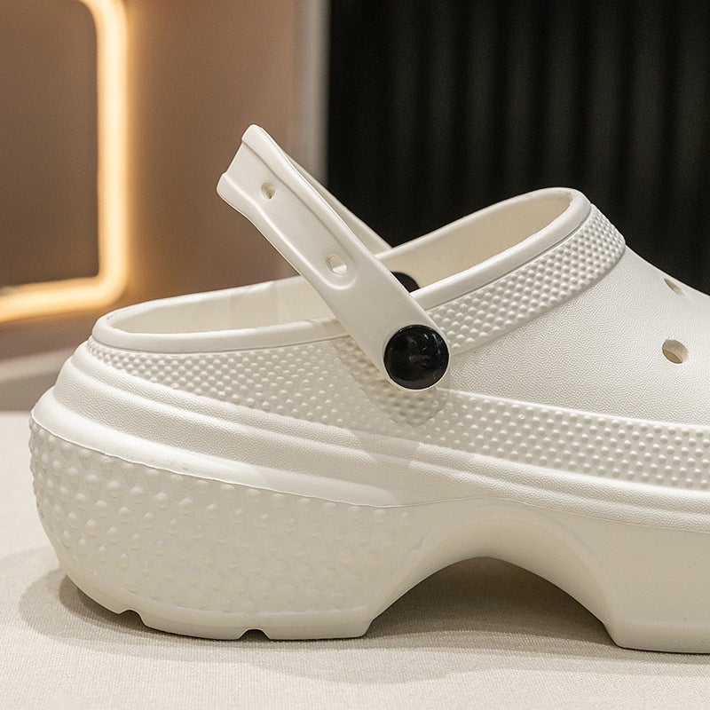2024 Snow House Hole Shoes Women'S Summer Heightening Thick Sole Outer Wear Non-Slip Shoe-Treading Baotou Garden Shoes Beach Sandals - Image 4