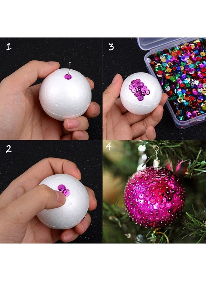 20,000 Pcs Bulk Loose Sequins Round Cup Sequins Iridescent Spangles Flat Beads with Storage Box for Crafts, Sewing, Slime, Wedding, DIY Arts Crafts, 80 Grams, 6 mm - Image 3