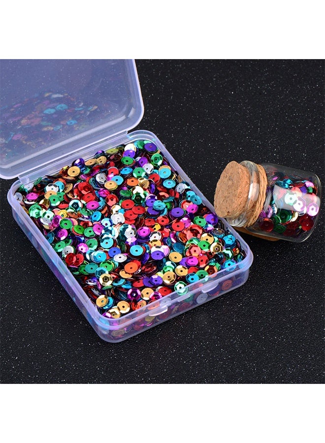 20,000 Pcs Bulk Loose Sequins Round Cup Sequins Iridescent Spangles Flat Beads with Storage Box for Crafts, Sewing, Slime, Wedding, DIY Arts Crafts, 80 Grams, 6 mm - Image 5