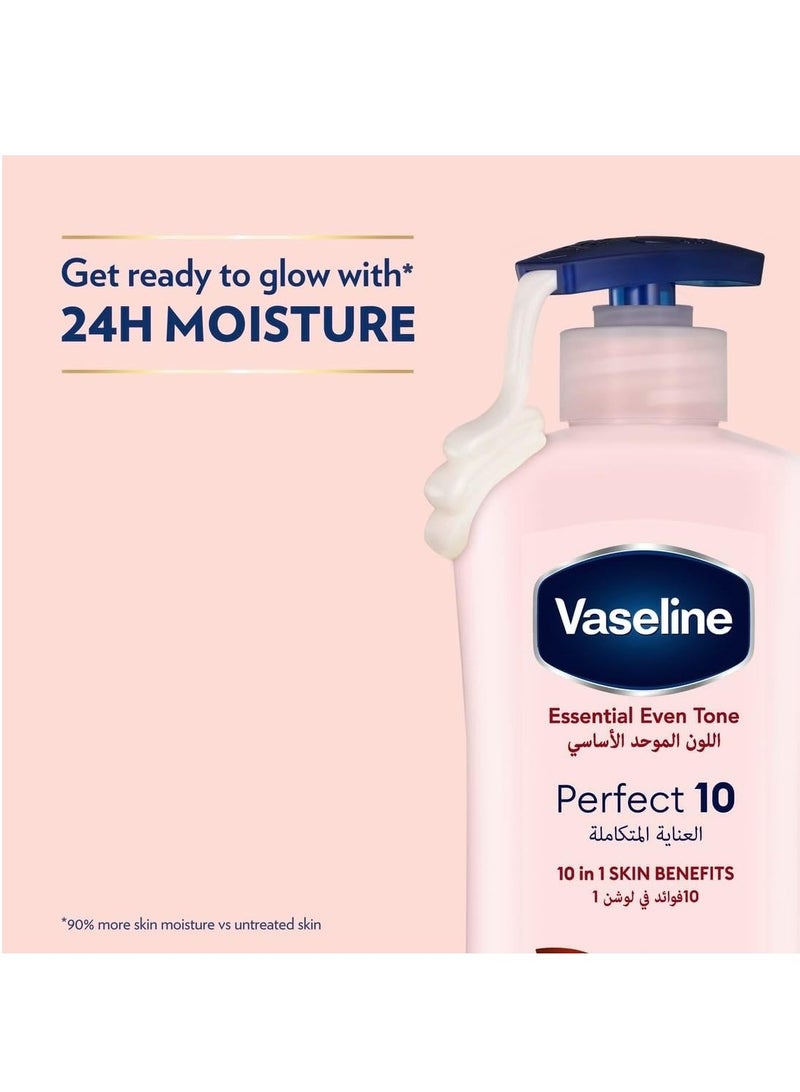 Vaseline Body Lotion Perfect 10, with AHA exfoliants for anti-aging and whitening, 400ml - Image 2