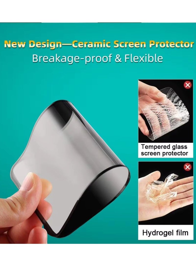 Matte Ceramic Screen Protector for iPhone 12 Pro, 1 Pack, Matte, Anti-Spy, Full Adhesive, Flexible, [Not Glass], Full Adhesive Anti-Spy Flexible Case (iPhone 12 Pro)