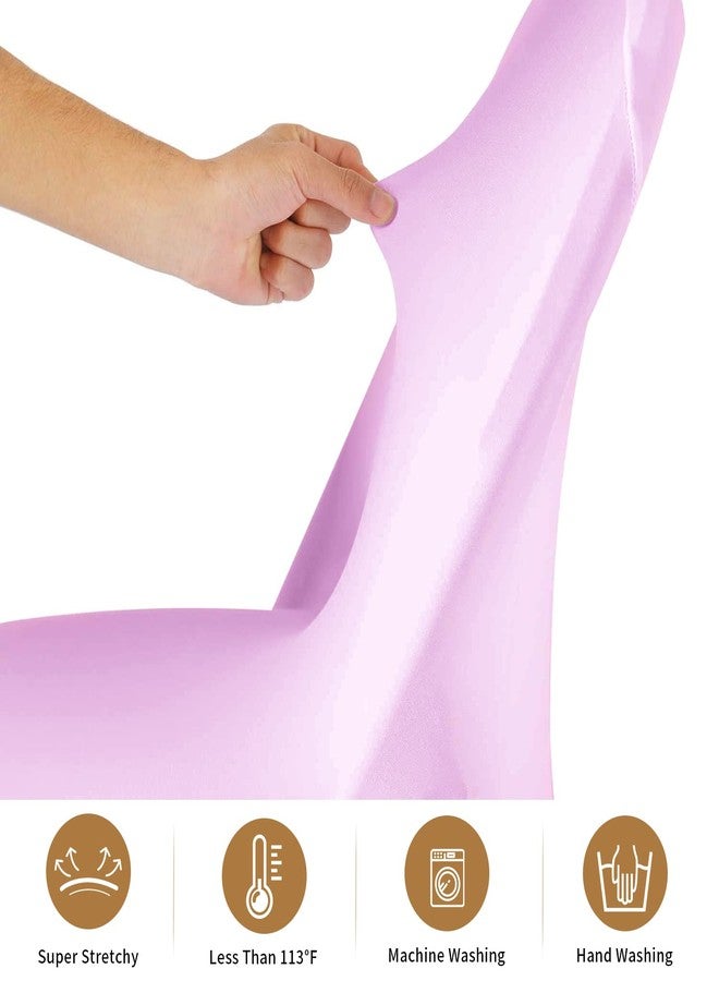 ManMengJi Spandex Folding Chair Covers, Lavender Folding Chair Covers 6 PCS, Universal Fitted Chair Slipcovers for Wedding, Party, Banquet, Holidays, Celebration - Image 3