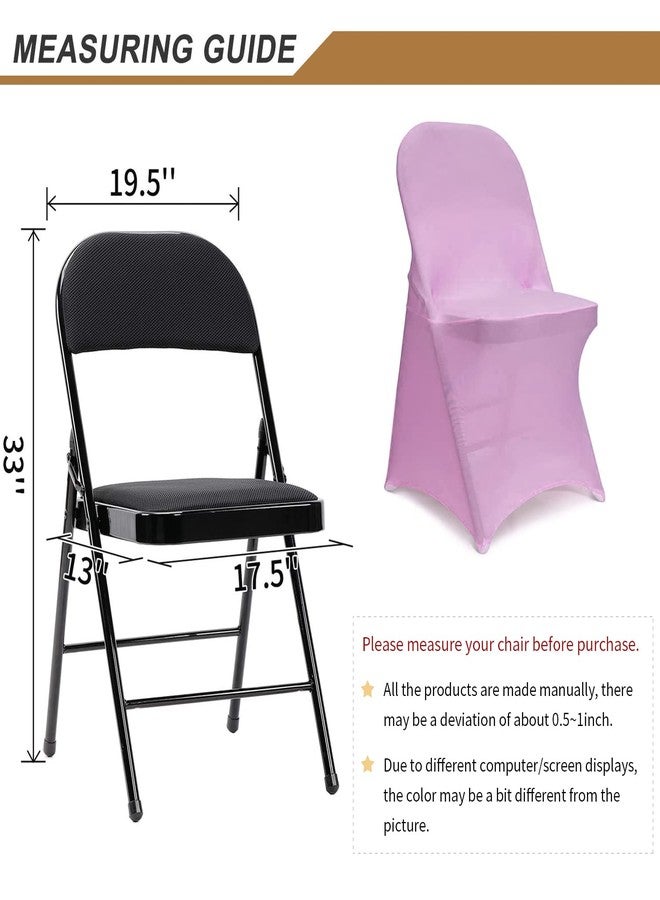 ManMengJi Spandex Folding Chair Covers, Lavender Folding Chair Covers 6 PCS, Universal Fitted Chair Slipcovers for Wedding, Party, Banquet, Holidays, Celebration - Image 4