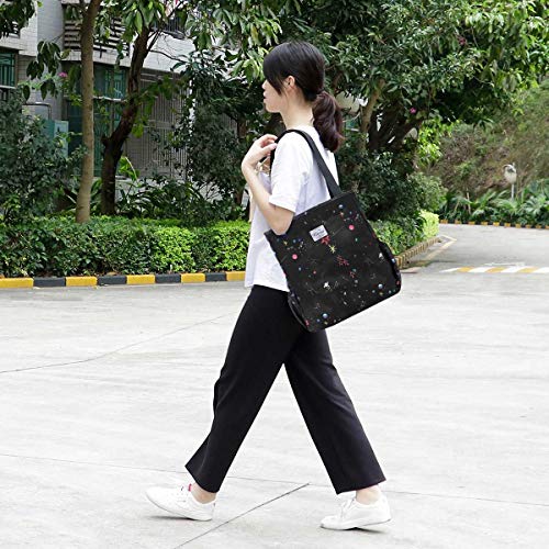 KAMO Floral Tote Bag - Waterproof Lightweight Handbags Travel Shoulder Bag for Hiking Yoga Gym Swimming Travel Beach - Image 2