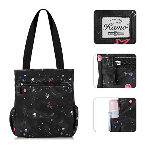 KAMO Floral Tote Bag - Waterproof Lightweight Handbags Travel Shoulder Bag for Hiking Yoga Gym Swimming Travel Beach - Image 4