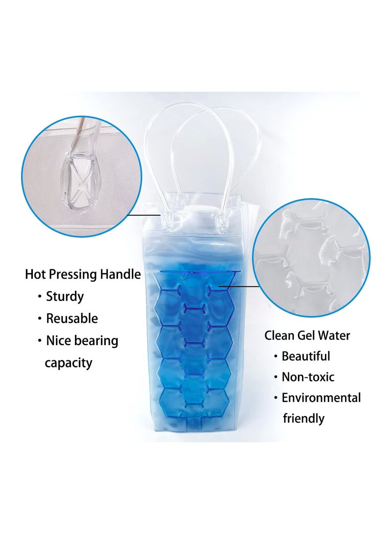 Ice Wine Chiller Bag, Portable Cooler for Red, White, Champagne & Sparkling Wine, Gel Cooling Holder for Travel, Freestanding Beverage Carrier (Set of 2) - Image 3