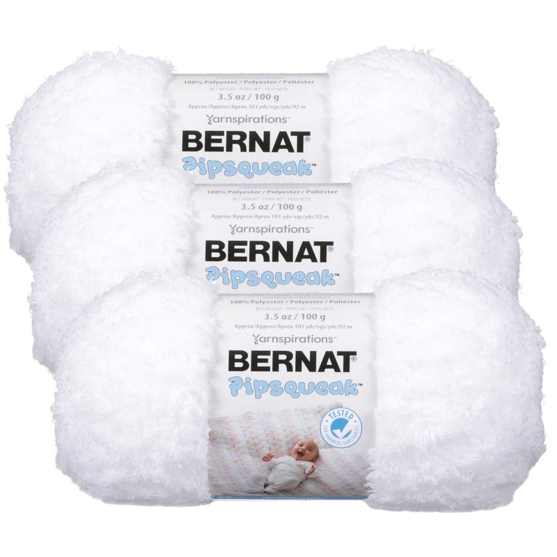 Bernat Pipsqueak Yarn 3Pack Whitey White 16205959005