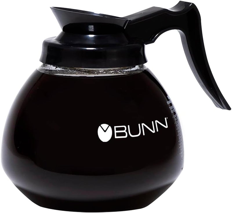 Bunn 42400.0103 12 Cup Commercial Glass Decanter with Black Handle (3 Pack) - Image 1